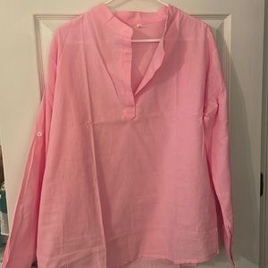 Pink crewneck tunic top long sleeve size 3X but it’s like 1x